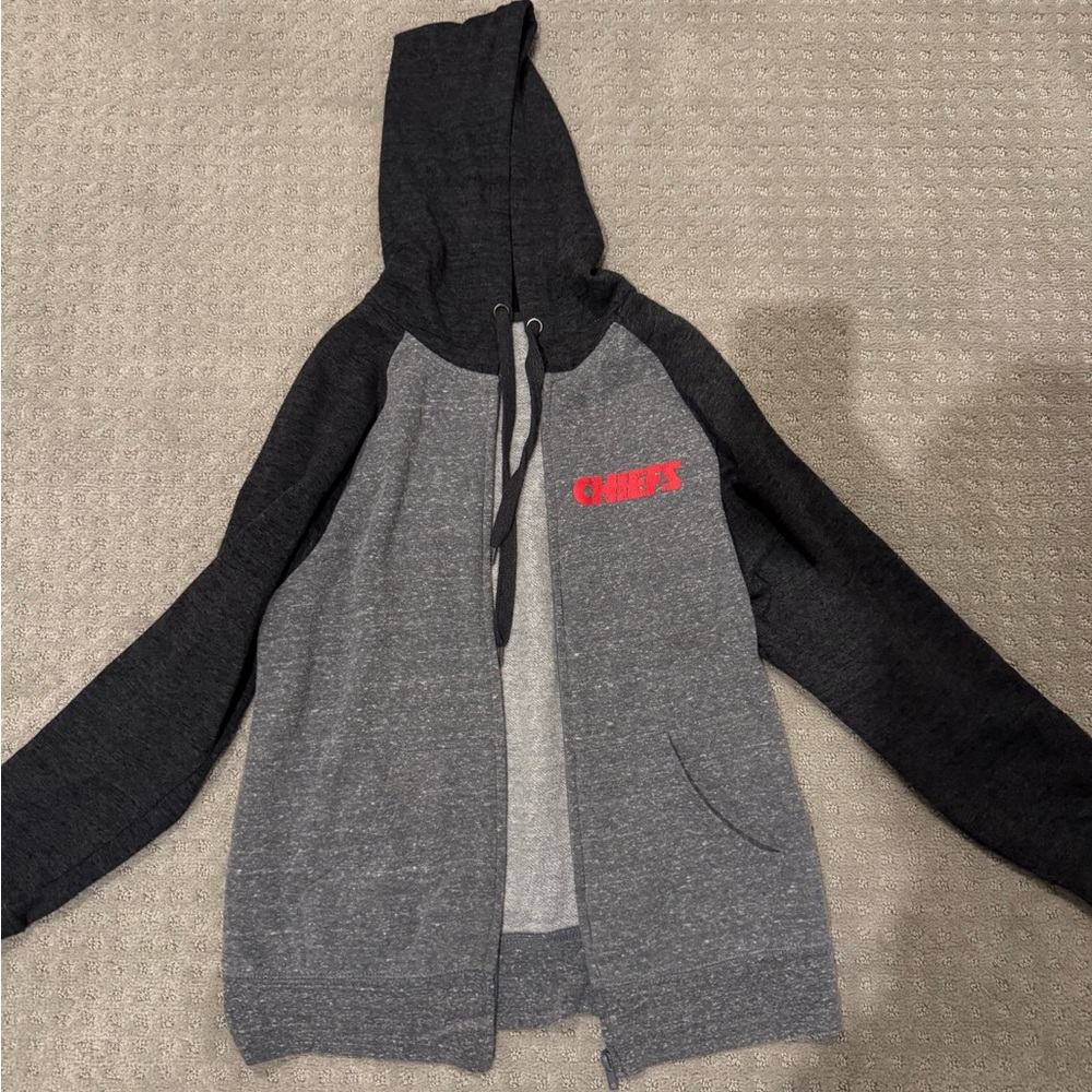 NFL Gray and Black Chiefs Hoodie